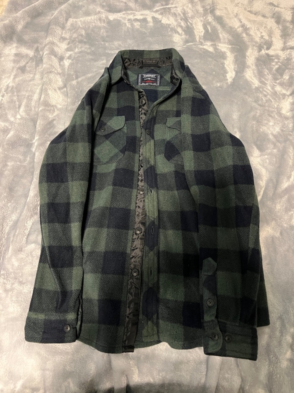 Carhartt Men's Green & Black Buffalo Plaid Shirt Jacket